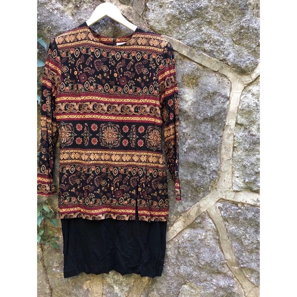 VINTAGE 1980s long sleeve dress